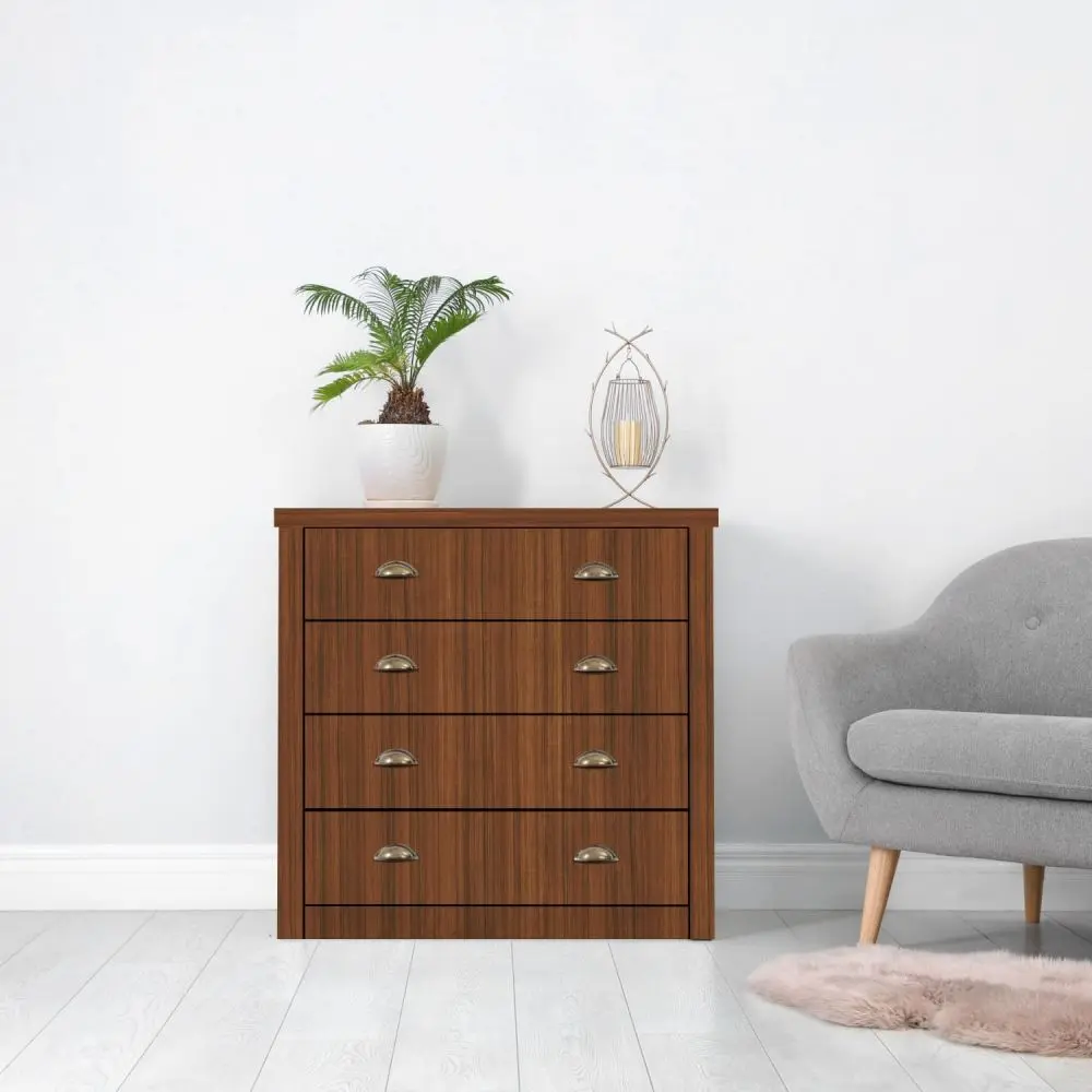 Walnuss „Orangey Teak“ – Klebefolie in Holzoptik